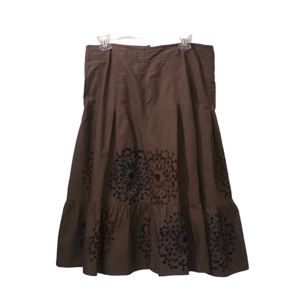 DKNY Chocolate Brown Floral skirt. Size 10 GUC - Picture 3 of 7